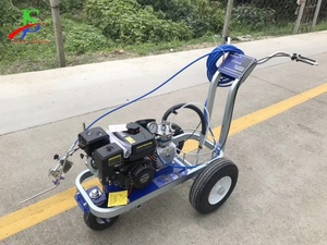 Petite machine de marquage à pulvérisation froide semi-automatique à poussée manuelle, moteur à essence 5,5 CV pour la marquage des routes, des parkings et des pistes en plastique - Product Image 4