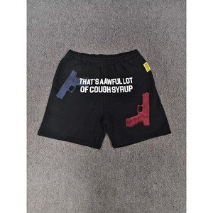 กางเกงขาสั้นลำลองลายตัวอักษรผ้าฝ้ายสำหรับผู้ชาย - Product Image 5