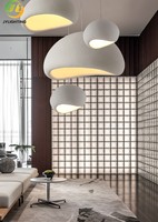 JYLIGHTING Luminaire suspendu moderne pour îlot de cuisine intérieur, lustre Wabi Sabi en forme d'orbite pour escalier, design d'hôtel 5 étoiles, forme ovale