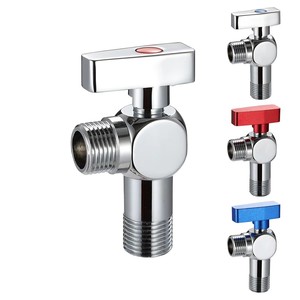 Válvula de Ángulo de Latón con Rosca Macho de 1/2 Pulgada, Cromada o Color Gunmetal, para Fontanería de Lavabos OEM - Product Image 2