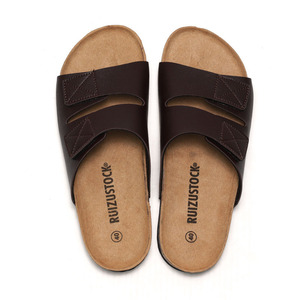 Nouvelles pantoufles en gros pour hommes, tongs d'été tendance en cuir de vachette pour la plage - Product Image 4