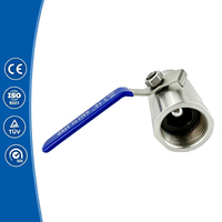 Vanne à boisseau sphérique manuelle en acier inoxydable monobloc sur mesure DN40 1-1/2, vanne à eau en gros pour l'eau