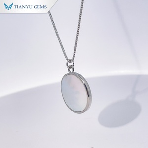 Collar con Colgante de Sol y Luna de Plata 925 de Tianyu Gems para Mujer, Amuleto Redondo Celestial Minimalista, Joyería de Moda - Product Image 2