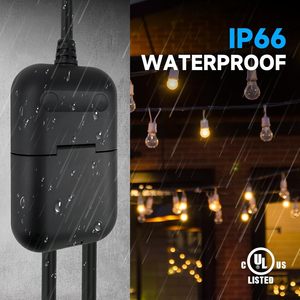 Prise WiFi IP66 avec 2 prises individuelles, compatible avec Alexa et Google Assistant, prise extérieure intelligente pour guirlandes lumineuses, homologuée UL - Product Image 2