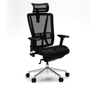 BIFMA China Modern Executive Ergonomic Mesh Office <strong>Chair</strong> <strong>Swivel</strong> With Adjustable Headrest for Home Office Made PU Material - Product Image 1