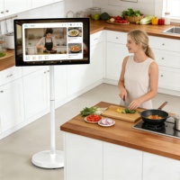 Monitor Inteligente de Cocina de 32 Pulgadas con Batería, Móvil y con Ruedas para Recetas, Cocina y Preparación de Comidas en Casa, OEM, 1 Año de Garantía