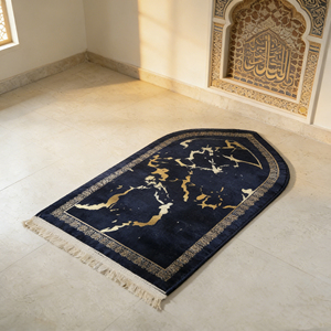 Tappetino da <span class=keywords><strong>Preghiera</strong></span> Islamico Moderno in Lana di Coniglio Persiano, Spesso e Lavabile, Pieghevole per Viaggi - Product Image 5