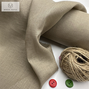 Mindun couleur unie imprimé respectueux de la peau en gros été respirant en gros coton <span class=keywords><strong>lin</strong></span> mélange tissu par la cour pour soutien-gorge - Product Image 2