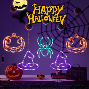 Decoraciones Colgantes de Halloween, Adornos para Fiestas, Decoración de Calabazas y Arañas, Luces LED de Modelado para Fiestas de Fantasmas - Product Image 3