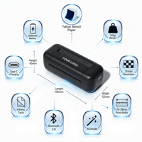 Imprimante à tatouages thermique sans fil BT et USB C de 3 pouces, 203 dpi, directement de l'usine, service OEM ODM, logo personnalisé, vente en gros pour usage en studio