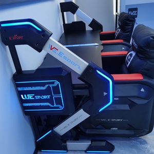 เรามีไฟ RGB โต๊ะคอมพิวเตอร์ E-Sports ไซเบอร์คาเฟ่โต๊ะเล่นเกมและชุดโซฟา - Product Image 6