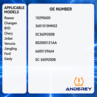 ANDEREY OE 10290600 untuk Sensor Tekanan Ban TPMS Roewe, Sensor TPMS, Suku Cadang Mobil