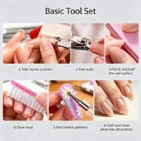 Nuevo Kit de Manicura Profesional: Limas, Bloques de Esponja, Cepillos, Tijeras y Herramientas Multifunción para el Cuidado y Pulido de Uñas en Casa