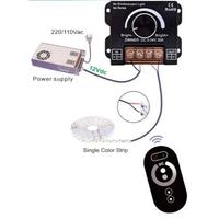 Interrupteur variateur LED sans fil Yhint avec télécommande tactile, gradation progressive 30A, sans stroboscope, sans bruit, portée 5-10m, charge maximale 720W, garantie 2 ans