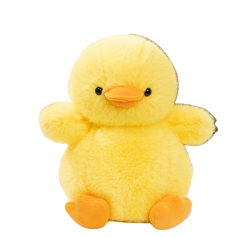 OUKEYI Pato De Peluche Suave De 23 Cm – Animal De Terciopelo Amarillo Para Niños Y Niñas – Juguete Abrazable, Lavable Y Decorativo – Regalo Ideal Para Cumpleaños Y Navidad