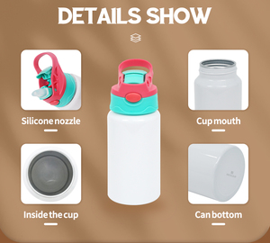 Mecolour Harga Terjangkau 17 oz 500 ml Gelas Sippy Kosong Sublimasi Tumbler Anak Botol Air Aluminium untuk Anak - Product Image 3