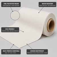 Lienzo de Impresión para Exteriores Resistente al Agua y Ecológico, Lienzo Artístico de Poliéster Mate de 220 g/m², Compatible con Impresoras Epson y HP Plotter