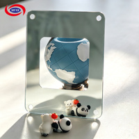 Couverture de fenêtre d'affichage en verre miroir usiné CNC, trous de fixation percés, panneau en verre trempé pour scanner, équipement médical