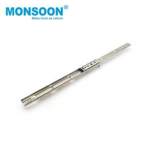Glissière de tiroir dissimulée à crochet, 27 mm, extension 3/4, pour charge lourde, pour tiroir coulissant de cuisine ou armoire, finition zinc bleu - Product Image 4