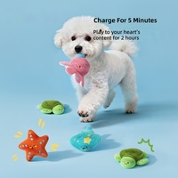 Jouet pour chien en peluche Cache-cache Tortue Pieuvre Raie Étoile de mer Puzzle alimentaire pour chiot Anti-ennui Lot de 6