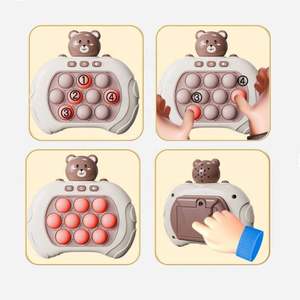 Kawaii Handheld Game Console Set Fast <b>Push</b> <b>Light</b>-Up Squeeze Pop Bubble Fidget Toys Stress Relief Adults Silicone Plastic Rubber - Product Image 4