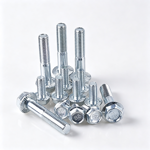 Boulon à bride hexagonale en acier au carbone en stock, face de bride dentelée, boulon à bride hexagonale de grade 8.8 - Product Image 4