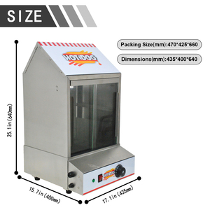 Vitrina Calentadora de Hot Dogs FY-1P-G 1200W, Gabinete <span class=keywords><strong>Calentador</strong></span> de Salchichas Eléctrico Comercial 220-240V para Bares y Tiendas de Conveniencia - Product Image 4