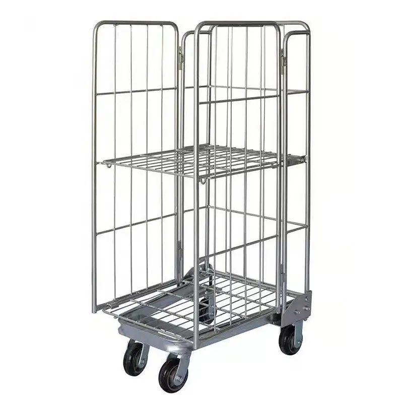 Hot selling warehouse trolley steel material logistics trolley used in warehouse