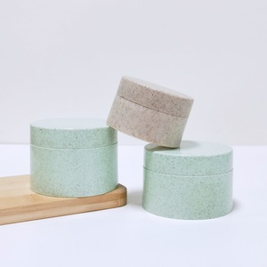 New Style Popular Empty Customized Degradable <b>Wheat</b> Straw Cream Jar 100g 120g 200g Cosmetic Body Lotion Container - Product Image 1