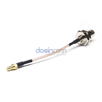 Connecteur étanche à cloison étanche mâle SMB droit vers femelle BNC 50 ohms avec câble de liaison RF RG178 RG316