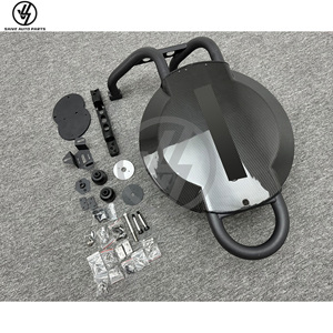 Cubierta de Llanta de Repuesto Trasera de Fibra de Carbono Seca Estilo B con Marco de Hierro para G Wagon W464 G500 G63 2019-2024, Tejido Twill Brillante - Product Image 3