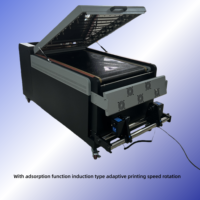 Eizoulyn Nouveauté Machine à secouer et sécher la poudre DTF 24 pouces 4 têtes automatique 60 cm pour les utilisateurs DTF avancés