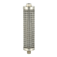 Élément filtrant plié en acier inoxydable 316L de qualité alimentaire, 1 µm, avec raccord NPT 1/2 pouce pour les systèmes de traitement des produits laitiers et des jus