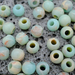 Двойной цвет Shoushan каменные Имитационные акриловые бусины с большими отверстиями прямые свободные бусины для браслетов аксессуары для браслетов <span class=keywords><strong>Abacus</strong></span> бусины - Product Image 2