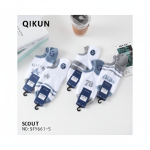 Calzini Casual da uomo con tacco bianco marrone uno antiscivolo traspirante Casual Cartoon Spandex poliestere ODM stampa digitale - Product Image 1