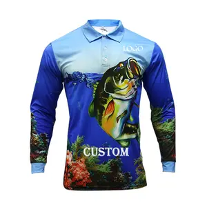 Wholesale Customized Blank Printed Fishing Shirts Wear Clothing Australia Men Women Camo Upf50 Polyester Bamboo Fishing Polos