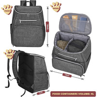 Sac à dos de voyage pour chien, double couche, imperméable, capacité 15 kg, fermeture éclair, approuvé par les compagnies aériennes, durable, pour animaux de compagnie