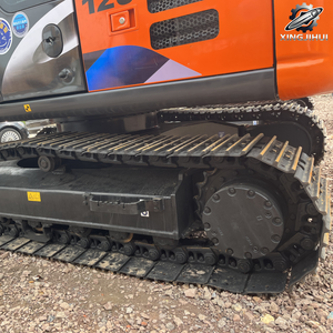 Excavatrice sur chenilles Hitachi 120 d'occasion, 12 tonnes, godet de 0,5 m³, marque japonaise d'origine, excavatrice de construction de taille moyenne, faible nombre d'heures, bon état - Product Image 5