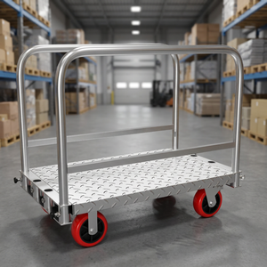 Multifunctional Two-in-one Foldable ABS Flatbed Heavy-duty Steel <b>Platform</b> <b>Trolley</b> Indoor Outdoor Transporter High OEM - Product Image 3
