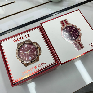 2023 최신 GEN11 12 9 15 프로 최대 스마트 시계 여성 로즈 골드 패션 라운드 스크린 시계 무선 충전 <span class=keywords><strong>2</strong></span> 스트랩 세대 12 - Product Image 2