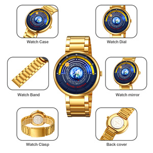 <span class=keywords><strong>Montre</strong></span> à quartz SKMEI 2361 pour homme, boîtier en alliage de zinc, bracelet en acier inoxydable, verre, résistante à l'eau 3 BAR, 12 signes du zodiaque - Product Image 4