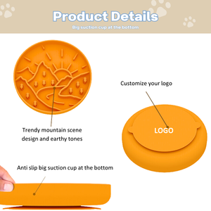 แผ่นรองเลียอาหารสัตว์เลี้ยงซิลิโคนแบบใหม่ ช่วยให้กินช้าลง พร้อมถ้วยดูด - Product Image 6