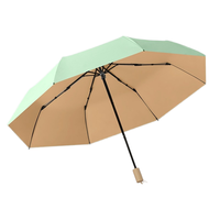 Nouveau parapluie à trois plis à ouverture manuelle avec revêtement de couleur pour la protection solaire Publicité cadeau pour dames, parapluie cadeau d'hôtel