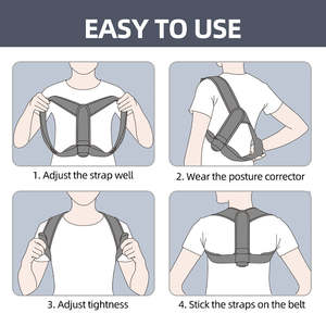 OEM Unisex Elastic Adjusta ble <span class=keywords><strong>Back</strong></span> Support Brace Haltungs korrektur für Schulter Schlüsselbein Wirbelsäulen ausrichtung Lindert Rückens ch merzen - Product Image 6