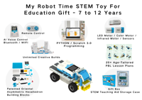 Kit de Robótica Educativo STEM 200 en 1, Juguetes de Construcción, Programación Scratch, Kit de Aprendizaje Escolar Perfecto para Niños