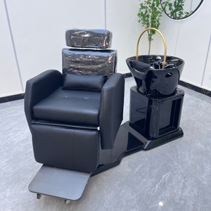 Promociones: Sillón de peluquería con terapia de agua, cama de champú con vaporizador para masaje capilar, cama de lavado de cabello - Product Image 3