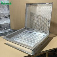 Rejilla de Ventilación de Retorno con Bisagras para Puerta, Tipo Perforado, de Acero Inoxidable 304, Decorativa para HVAC