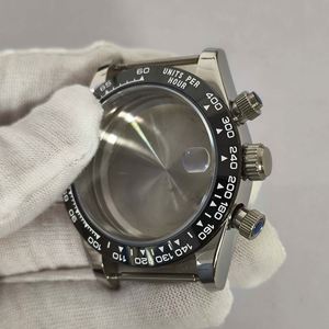 39mm Stainless Steel & Black Ceramic Bezel Multifunction Waterproof <b>Watch</b> Parts with Solid <b>Case</b> Back OEM Brand for VK67 Movement - Product Image 4