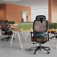 Chaise d'ordinateur ergonomique à dossier haut confortable réglable pleine maille pivotante Executive Boss Manager chaises de bureau