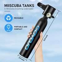 GOYOJO Scuba Tank 6-10 Minutes Portable Lungs Air Buddy 0.5L Mini Diving Equipment Underwater Breath System Cylinder Oxygen
